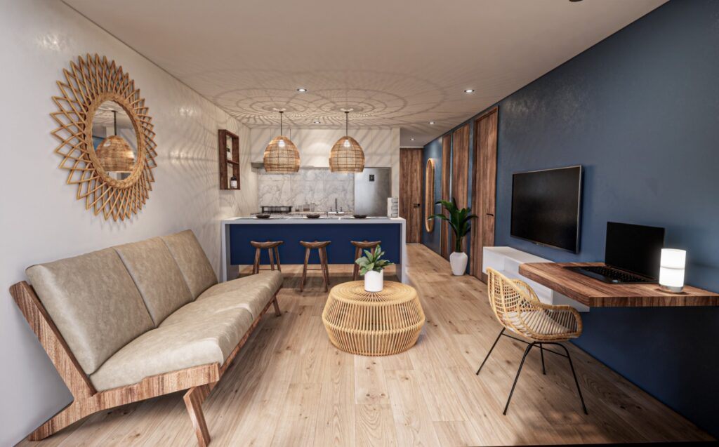 Bel appartement neuf et confortable 2 chambres à vendre Aldea Zama